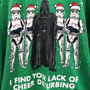 Star Wars Official Holiday Shirt Mens Christmas GIft  Festive Graphic Tee 2XL